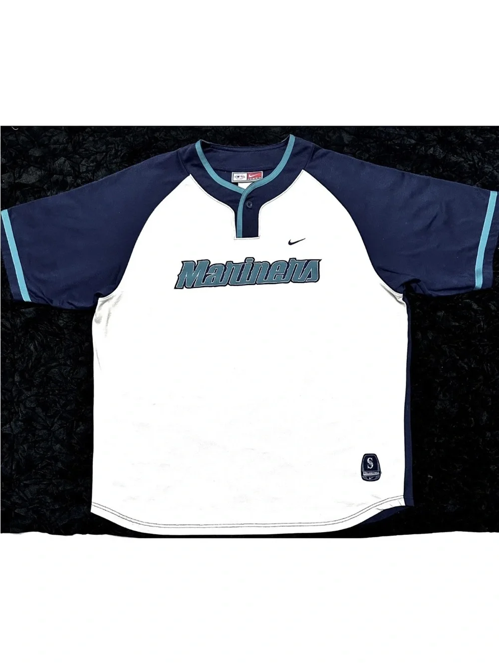 NIKE Seattle Mariners Genuine! 2XL TTG EEG Stitched MLB Baseball Jersey VTG